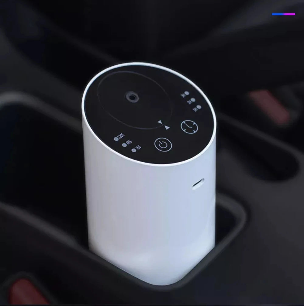 Wireless Car Aroma Diffuser with 20ml Empty Essential Oil Bottle Rechargeable Fragrance Diffuser Electric Smell for Home Bedroom